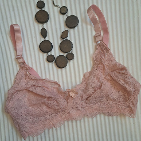 Lace cotton bra