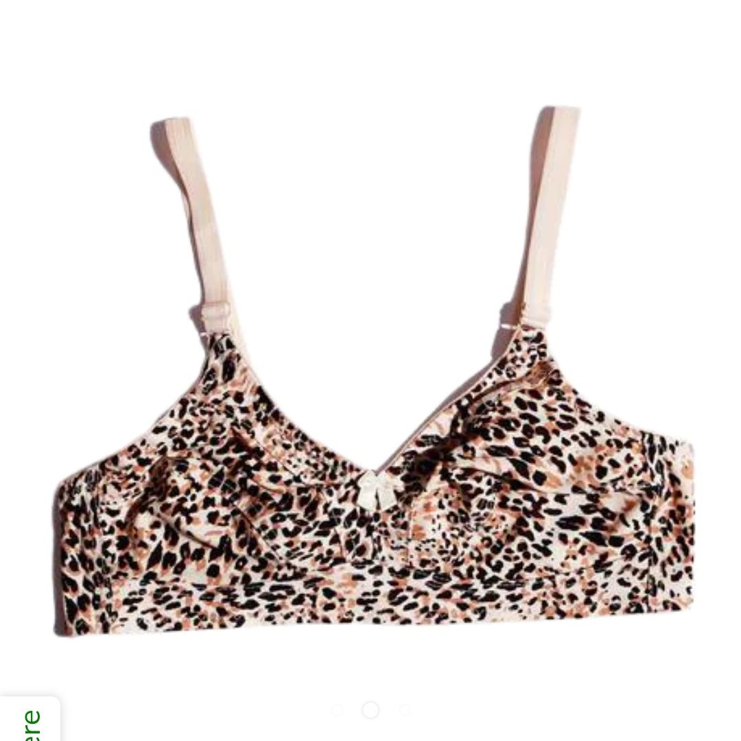 Cheetah Printed Non Padded Non Wired Bra