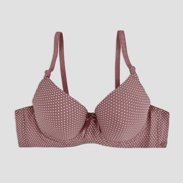 Dotid single padded full coverage bra